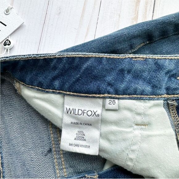 NWT Wildfox DaVinci Relaxed Loose Baggy Paint Splatter Crop Boyfriend Jeans - Picture 9 of 14